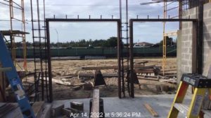 tube steel door frames set on vestibule north min